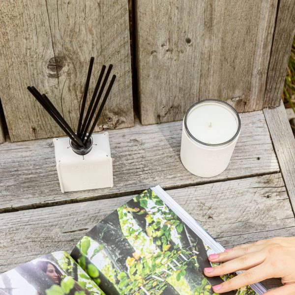 Premium leder geurkaars – Vanilla & Coconut