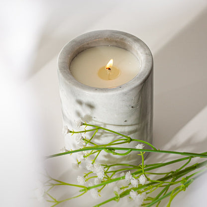 White marble luxury scented candle