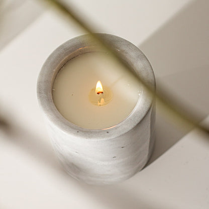 White marble luxury scented candle